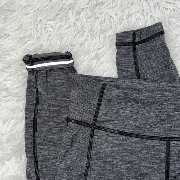 Lululemon Speed Tight Heathered Black - Picture 2 of 7